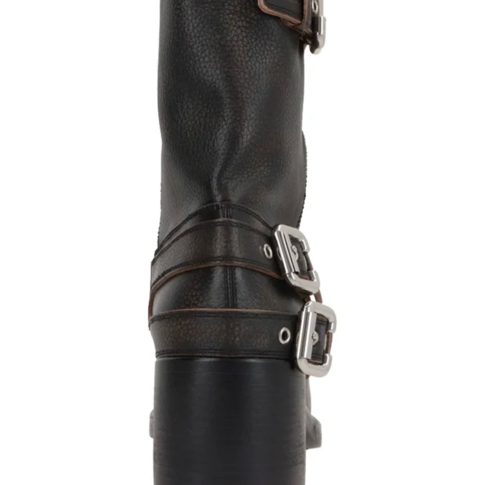 Chloé Buckled Textured leather ankle boots New condition - Picture 5 of 7